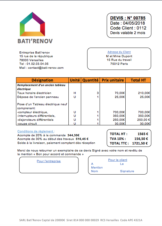 Tarif pour refaire tableau electrique Maison & Travaux